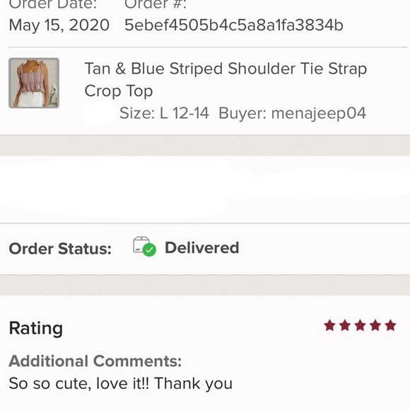 🌸LAST Striped Shoulder Tie Strap Crop Top - Picture 5 of 7